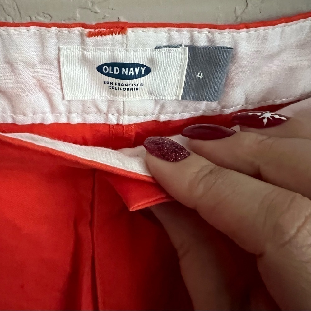 Old‎ Navy Orange Khaki Shorts - Picture 6 of 7